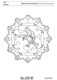 Mandala boyama sayfaları